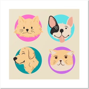 Pop Art Pets - Cats and Dogs Posters and Art